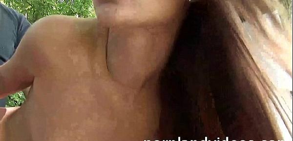  butty redhead teen fucked in the forest big cock outdoor anal sex